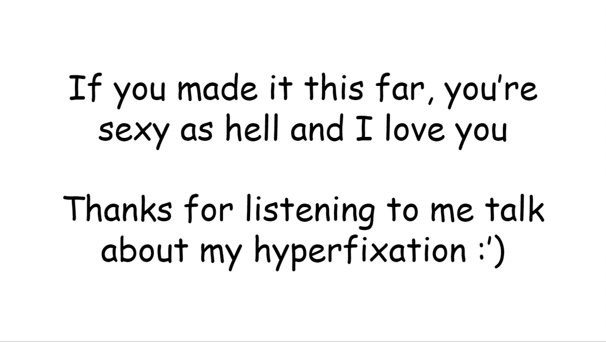 THANKS FOR READING (OR SKIMMING..I DONT CARE) THIS THREAD!!!!!!!!!!!