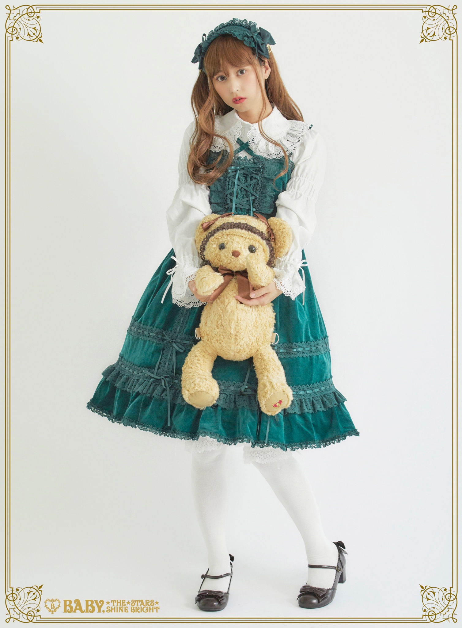 スノーブルー エロディドールJSK????ペールカーキ 美品 - 通販