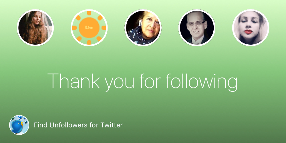 @PriscaBrusau, @lito_poli4h, @EdithLp24329163, @CarlosAPerezC, @veritovelazque1
Thank you for following!
bit.ly/FindUnfollowers
#findunfollowers #findunfollow #unfollowersapp