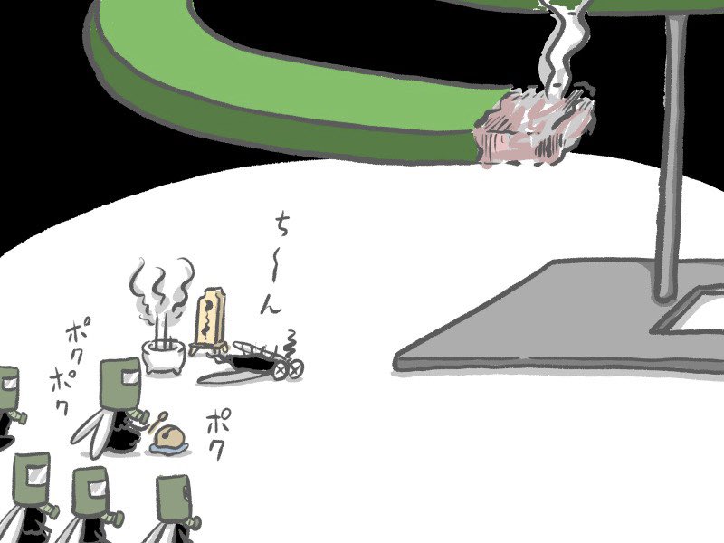 ネゼミちゃん 蚊取り線香の足元 蚊取り線香 足元 葬式