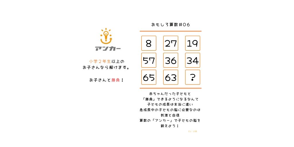 تويتر Anchor Study على تويتر おもしろ算数 06 勉強方法 スタサプ 経済産業省 未来の教室 小学校算数 計算ドリル 簡単な算数 算数脳 算数嫌い 算数苦手 算数クイズ 脳の活性化 右脳を鍛える Ld 発達障害 T Co Eeyfj5o4gw