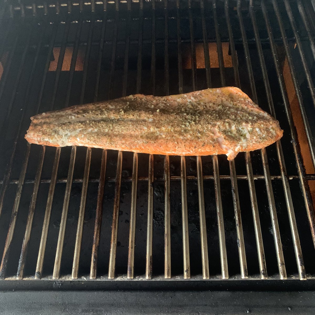 OregonWineLover's tweet photo. #Sunday - #traegerized #sockeyesalmon paired with an elegant 2016 @trisaetum Artist Series No. 38 #oregonpinot #pinotnoir #wine #yamhillcarlton #yumyum https://t.co/5URD46afZ6