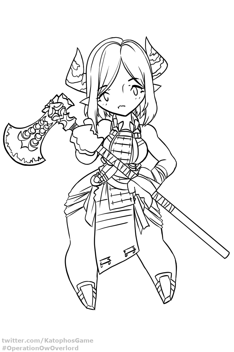 Katophos's tweet photo. More #Katophos #PlotWars waifu card art done. #OperationOwOverlord https://t.co/ryO3IKyjgu