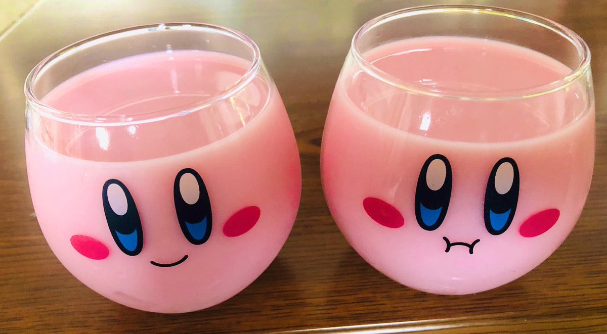 Ry 🌳 on X: @livxstrology Im picking strawberry simply because of the cute  Kirby glass cups  / X