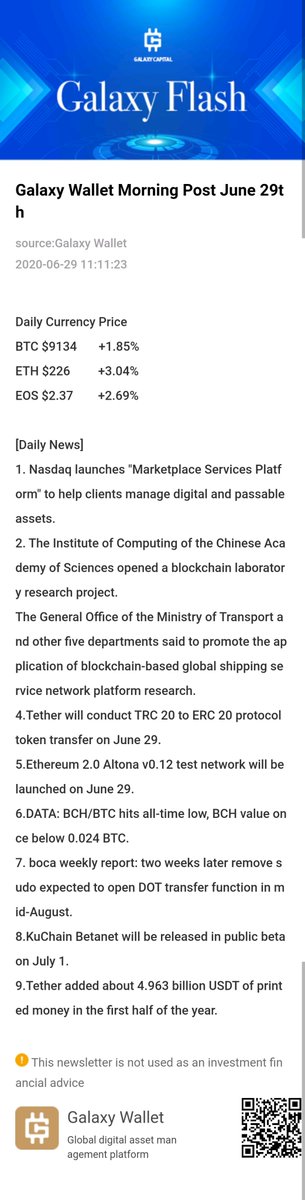 Galaxy_Wallet's tweet photo. Galaxy Wallet Morning Post June 29th
🧐🧐🧐 https://t.co/PBfw5Gjy1y