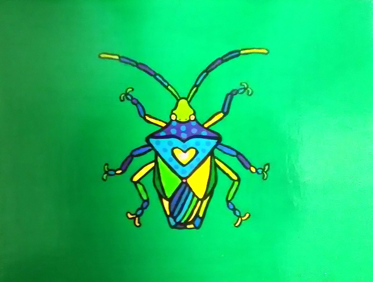 モクギョブチョウ エサキモンキツノカメムシ 実際に見れた時は嬉しかったです 手描き アクリルガッシュ ターナー Art イラスト イラスト好きな人と繋がりたい 絵描きさんと繋がりたい Illust アート 芸術同盟 昆虫