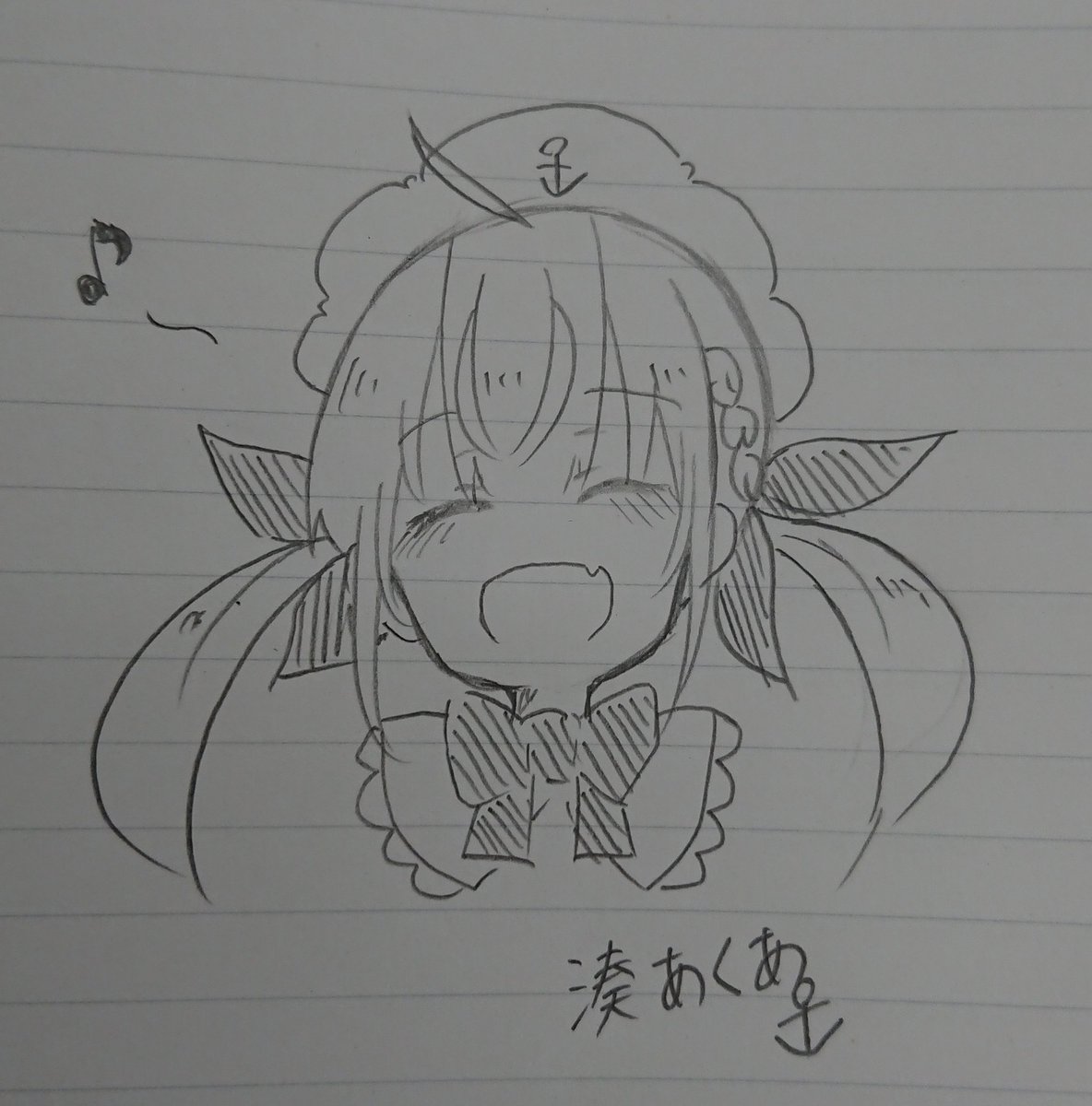 休憩落書き!歌枠湊あくあちゃん! 