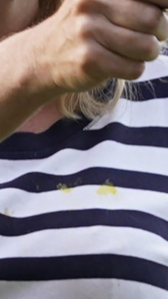 JonErikHansen's tweet photo. What’s worse: that complete lack of trigger discipline, or the fact that you can spend millions on restoring your mansion and filling it with expensive tchotchkes, but you’re still always a crazy eyed dough person with mustard stains on yourself. https://t.co/n9azqoVg1B