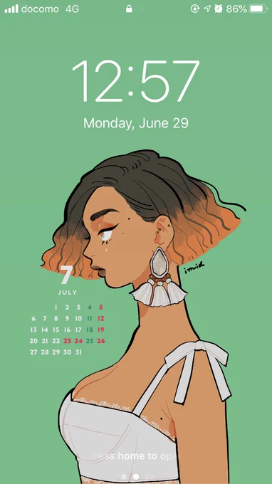 7月のカレンダーです? 