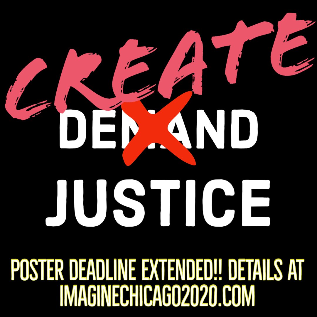 ImagineChi2020's tweet photo. Poster deadlines have been extended! Check out our website for the poster guidelines and help to #createjustice! https://t.co/yghxE3dRqk