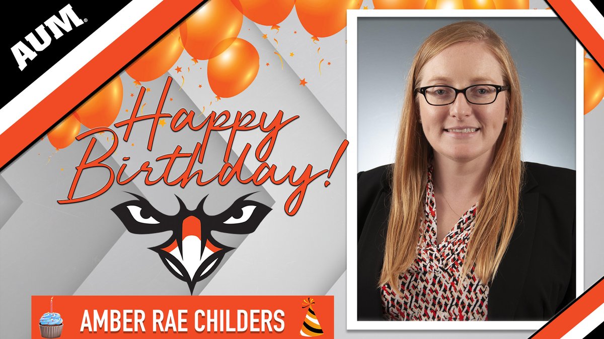 We'd like to wish a happy birthday to our Associate AD for Internal Operations, Amber Rae Childers! Our department can't thank you enough for your countless hours of hard work and dedication towards keeping AUM Athletics a well-oiled machine! #WeAreAUM #HBD 🎂🎉