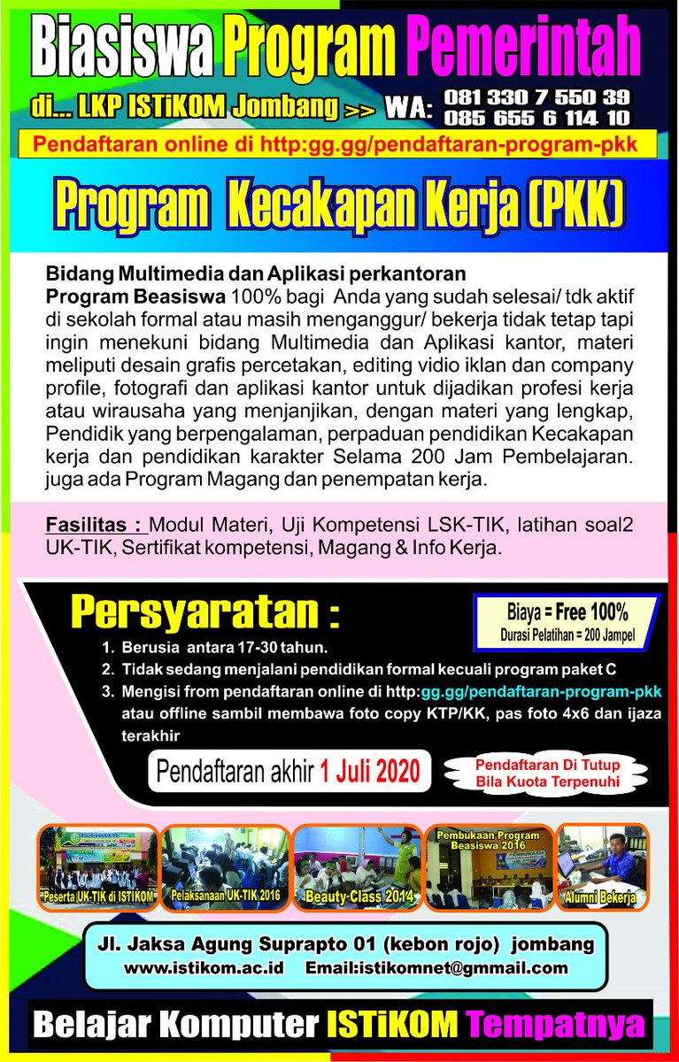 kerjombangcom's tweet photo. #Kerjombang #PelatihanKerja #Jombang 
@spmedia_jbg @Info_Jombang @PolresJBG @jombang_tv @jombangberiman_ @faktualnewsco @InfoJombangKita @e100ss @JombangID @RadioANDIKA https://t.co/hV5rBQpzMB