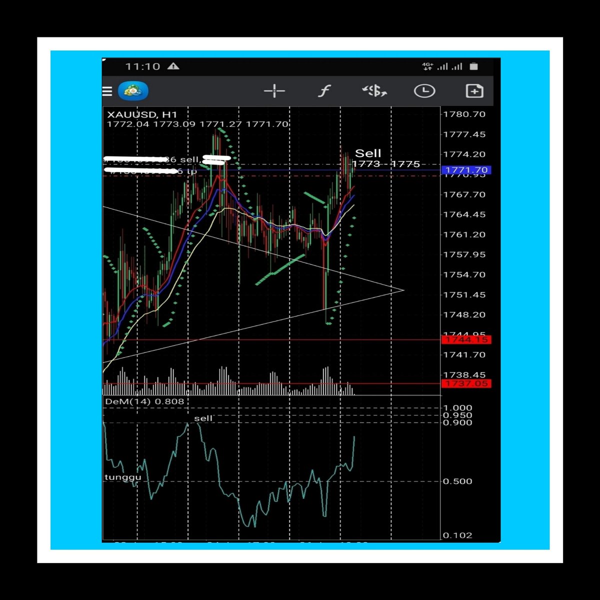 paiansianturi's tweet photo. Sell GOLD ,1773 - 1775
TP : 1770 - 1765
SL 1778
Scalper Only

Disc On
#xauusd
#signalxau
#traderxau
#tradergold
#tradinggold
#scalper
#scalping
#investgold
#signalforextoday https://t.co/GYv5xNYkwY