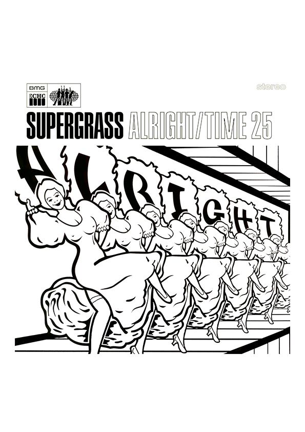 SupergrassHQ's tweet photo. Let’s get creative! To celebrate the 25th anniversary of ‘Alright’, we want to see your artistic skills put to the test and colour in your own version of the ‘Alright’ single artwork. #Alright25 https://t.co/CDokHXI3Tm