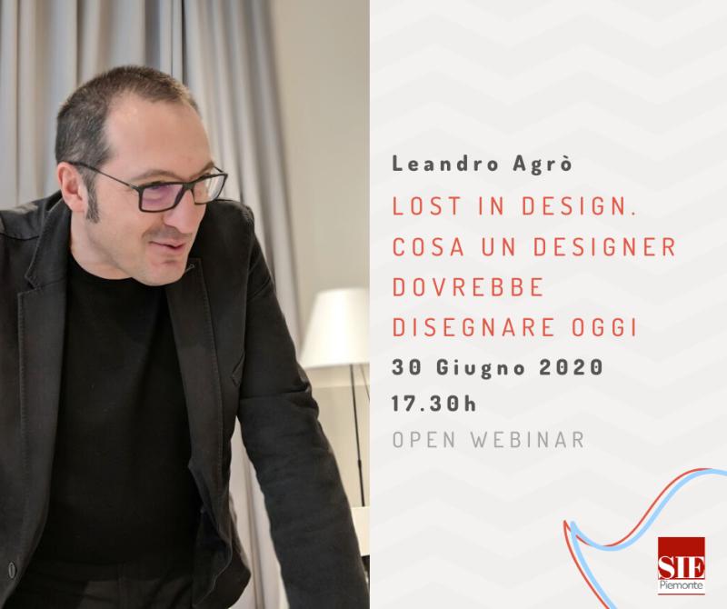 "Lost in Design Cosa un designer dovrebbe disegnare oggi". 10 domande per Leandro Agrò <a href="/leeander/">leandro agro</a> 
Martedì 30/6 alle 17.30 torniamo con il 13° #ergowebinar. 
Iscrizioni:  lnkd.in/dXNhW5C