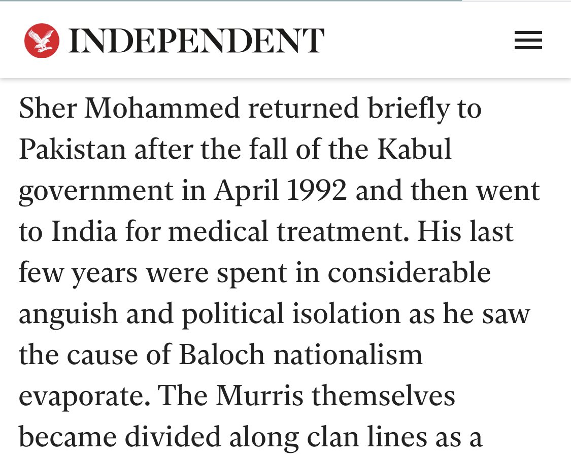 Sher Mohammad Marri couldn’t come to terms with collapse of Soviet Union’s leftist utopia.He became a disappointed and broken man.Despite denying being an agent of KGB & RAW he lived in Afghanistan until Soviets left, then moved to India, where he died in May 1993./36