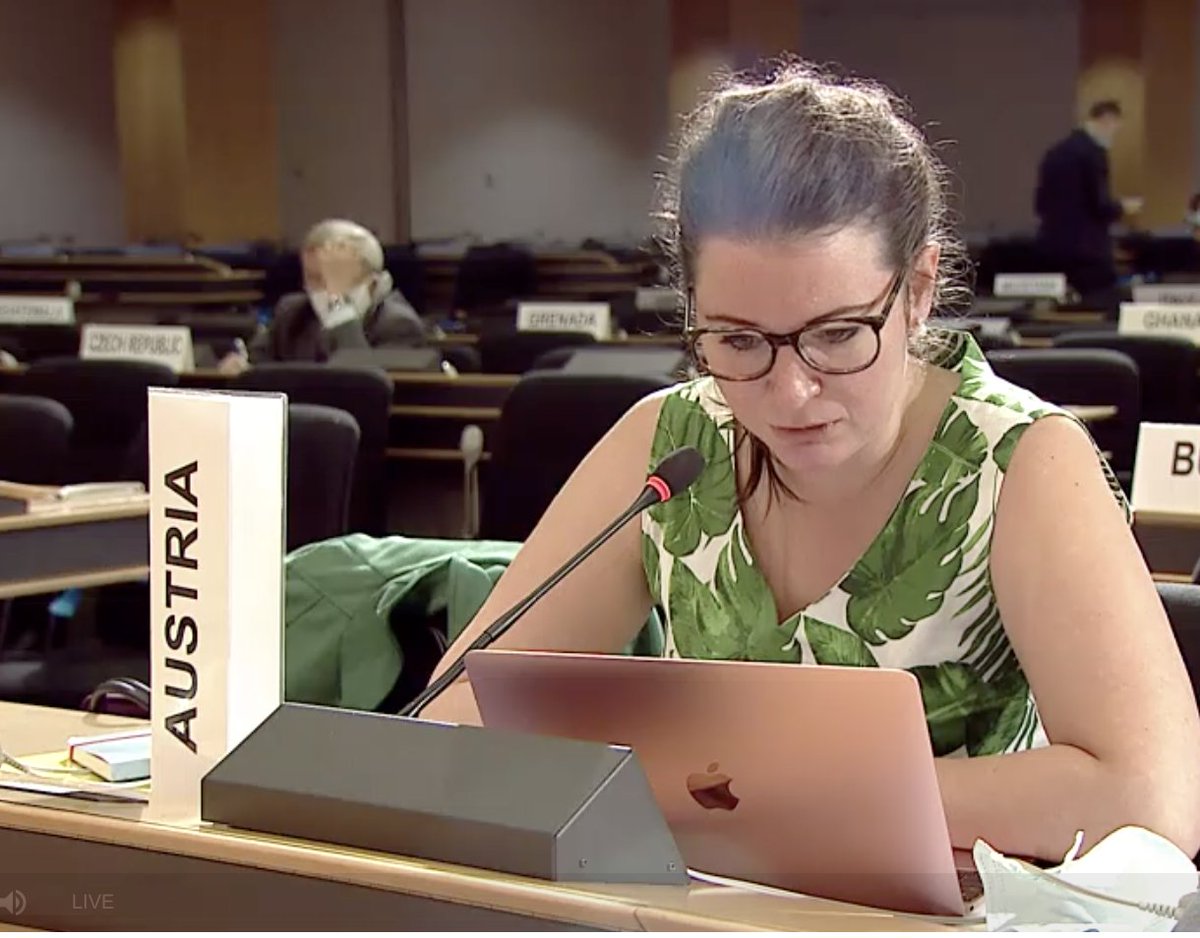 banclusterbombs's tweet photo. #Austria notes gains under @ISUCCM but also recent use of #ClusterMunitions in #Syria, condemns any use of #ClusterBombs anywhere, by anyone - SPs should work together &amp; w/states not party, to ensure universalization-@MFA_Austria @ #2RevCon prep.mtg.#StopClusterBombsNow #joinCCM https://t.co/lmmCPTv2x1