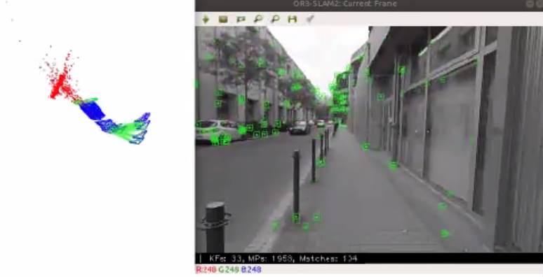 ValerieRenaudin's tweet photo. Comparaison de plusieurs algos de SLAM (#VINSMono, #ORBSLAM2, #ORBVISIO) basés vision et inertiel sur des données urbaines et robotiques lors du séminaire de l'axe Tomographie Urbaine de l'#irstv par Francesco F. Quelle approche pour quelle application ? Un choix complexe https://t.co/C9QKqMxnIb