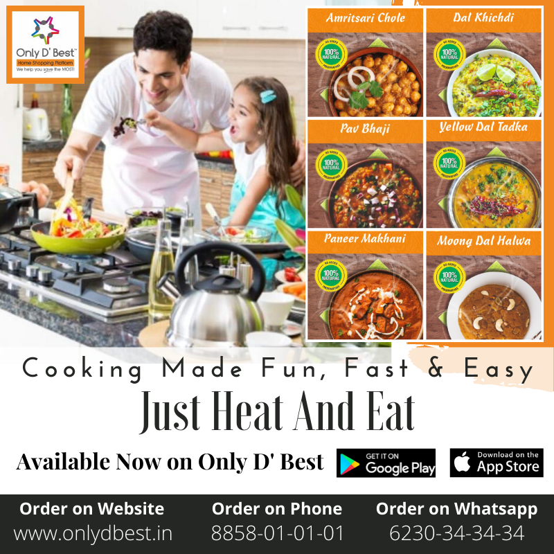 onlydbestindia's tweet photo. Just Heat &amp; Eat meals from #OnlyDBest
Perfect when you've had a long day and &amp; need to eat quickly. 

Our selection of ready to eat meals, simply warm them up!
https://t.co/fHSK7rROPr

#MealinMinutes #ReadyToEat #JustHeatandEat #CookingEssentials https://t.co/bmlptqqy4o