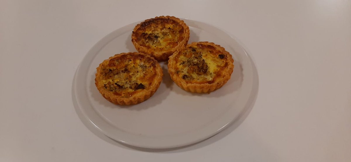 We also have a selection of mini quiches available today - Bacon and Mushroom and Roasted butternut.