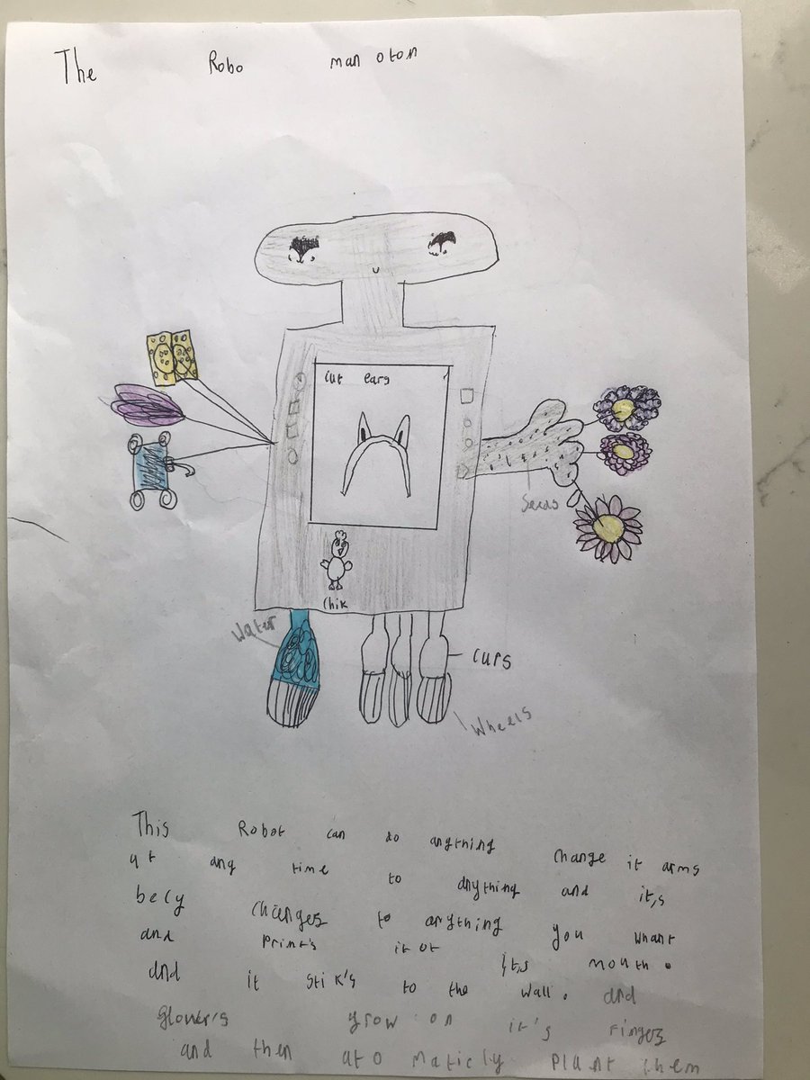 maverickbooks's tweet photo. Our #InventItComp is officially closed! Thank you to those who entered 🙌🏼

A BIG congratulations to @ClaireMegson2 and Phoebe, who has won herself a bundle of books!

Your Robomanaton was RoboTASTIC  🤖 I want my very own Robomanaton, it can make anything you want! https://t.co/xOGoaali8Y
