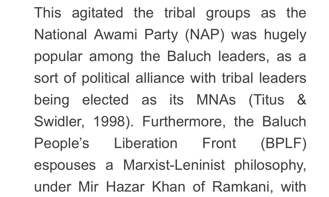 First is:Baloch People’s Liberation Front-BPLF that later became Balochistan Liberation Army- #BLA:In late 1960s Soviet & Indian intelligence agencies recruited Baloch Marxists to destabilize Pakistan.2 of them founded  #BLA:1-Sher Mohammad Marri&2-Hazar Khan Ramkani/19