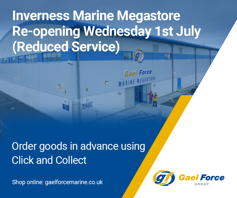 Today we are pleased to reveal more details about our planned re-opening of our Inverness Marine Megastore on a reduced service this Wednesday 1st July at 10am. Read about our plans here: bit.ly/2ZnKwui