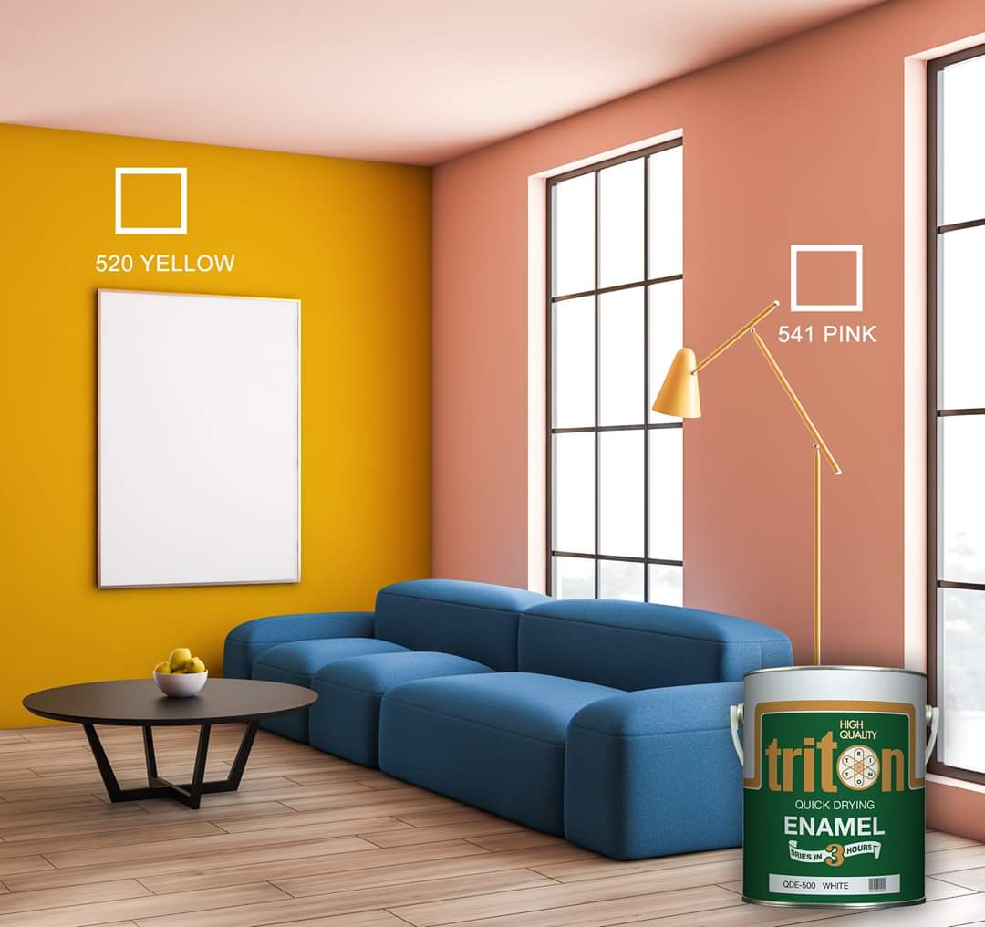TritonPaints's tweet photo. Retain the aesthetics of your minimalist living room with warm yellow and energetic pink walls.
#triton #tritonpaints #paints #enamel #therightchoiceinpaints #architecture #renovation #construction #building #decortips https://t.co/46LwpVznlg
