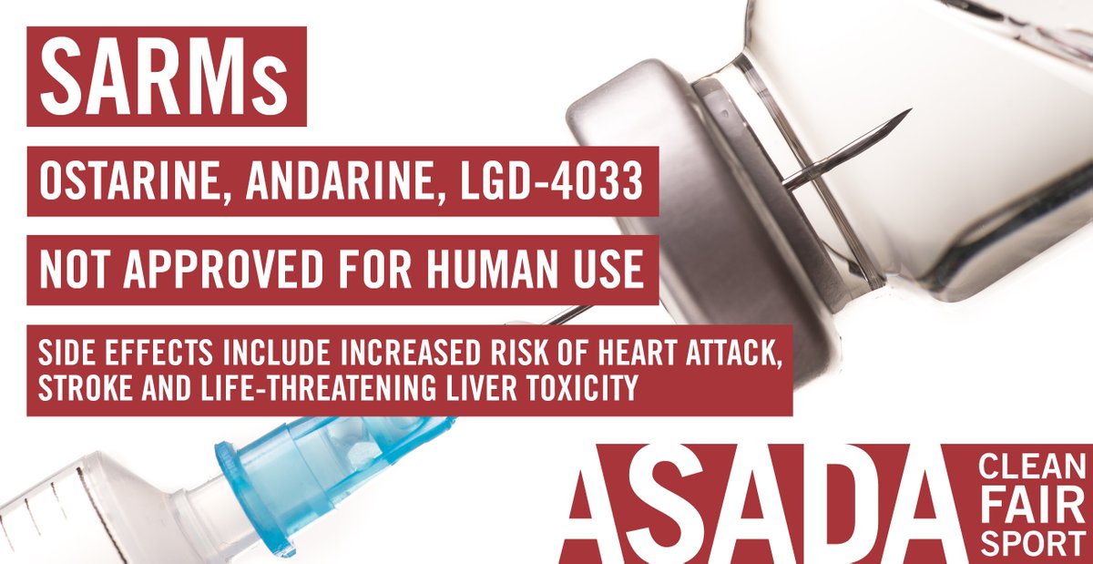 ATHLETE WARNING! Be aware of the risks of taking LGD-4033 - don’t be a human guinea pig. For more: asada.gov.au/news/blog-rise…

#healthmatters #cleansport