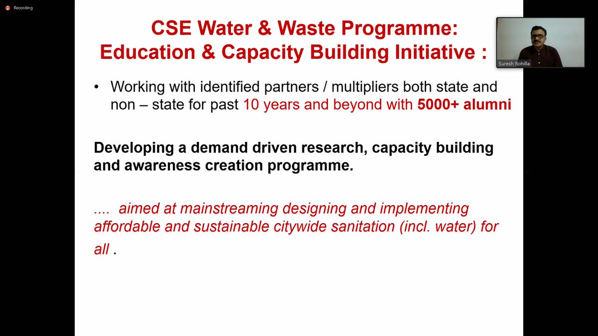 school_waterCSE's tweet photo. @skrohillacse kick-starting Day 1 of the #AlumniWorkshop by sharing the journey of @CSEINDIA's AAETI and School of Water and Waste, having 5000+ alumni, various national and global partnerships, across state and non-state actors
@BMGFIndia @Sida @IWAHQ @WaterResearchSA https://t.co/mXJDsb8S6c
