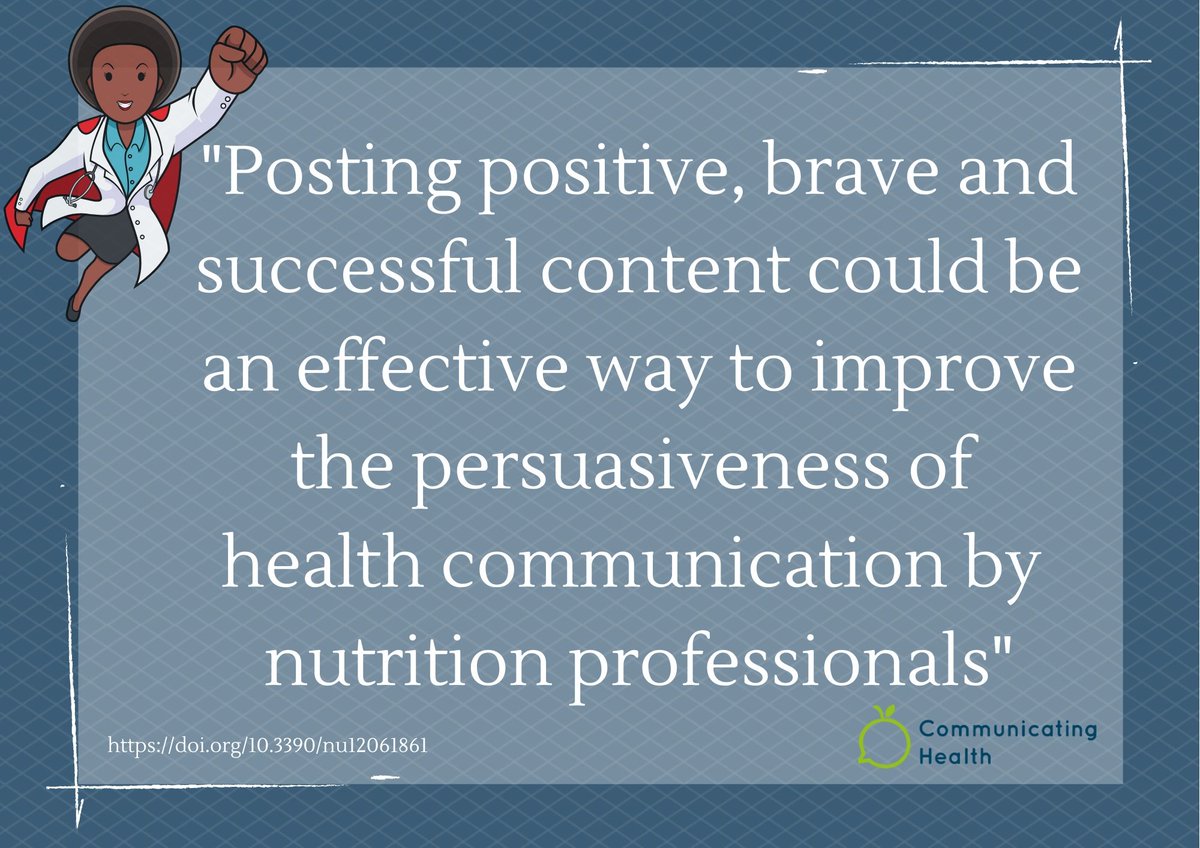 My Honours research on young adults’ perceptions of the communication strategies that #nutritionprofessionals and #socialmediainfluencers use on Instagram is now published in <a href="/Nutrients_MDPI/">Nutrients MDPI</a> 
mdpi.com/2072-6643/12/6… 
#scicomms #healthpromotion