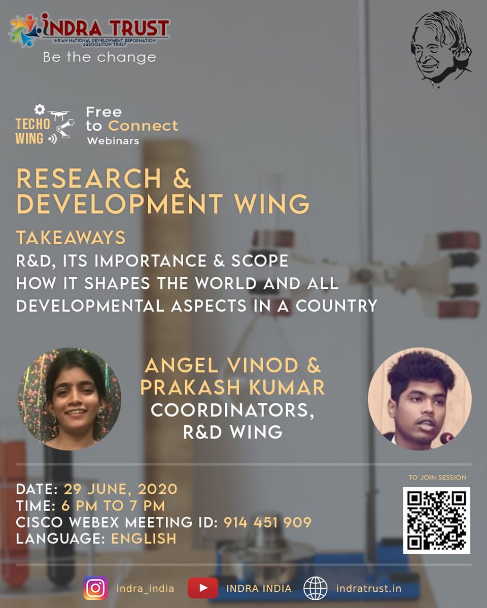 creative_aditya's tweet photo. Hi all!
Join me today for a brainstorming session on "Research and Development".

#INDRA_Trust #Roadmap #Research_and_Development #R&amp;D #learning #planning #publicspeaking #Quarantine_Utilisation #LockdownBenefits #Opportunity #CareerGrowth https://t.co/lfxGfCIWKU