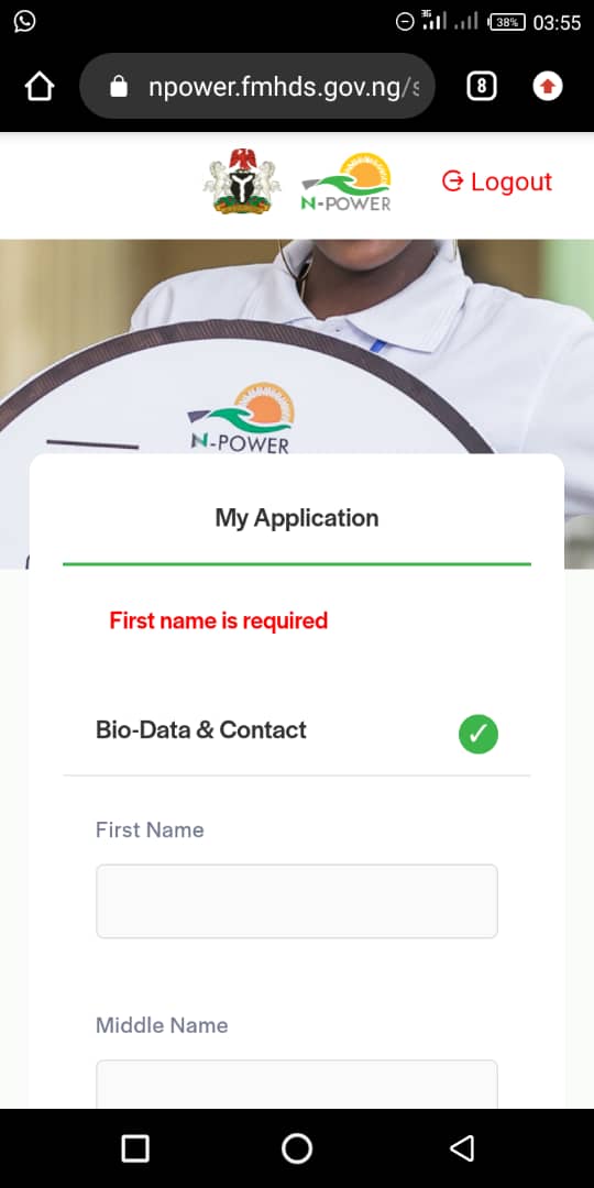 KpamioseC's tweet photo. This is want I am facing over 6hours now.. After filling my first name, last name and the rest, it won't save and continue.. What could be the problem?? https://t.co/tCX3zwtchm