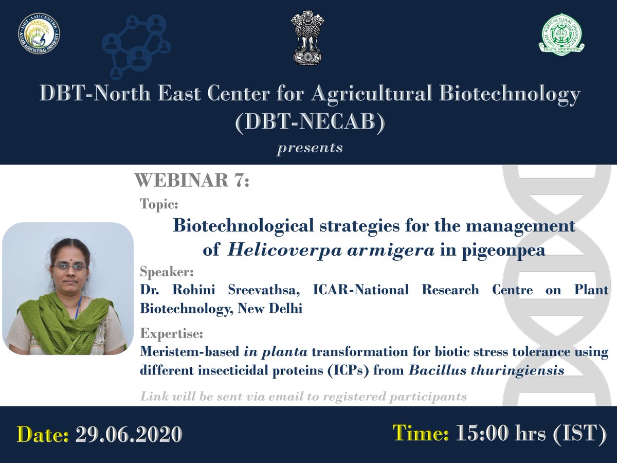 Catch Dr. Rohini Sreevathsa live in our Webinar 7 today from 3 PM (IST) onwards. @DrBidyutKrSarm1 @moloyandri @adapt_net