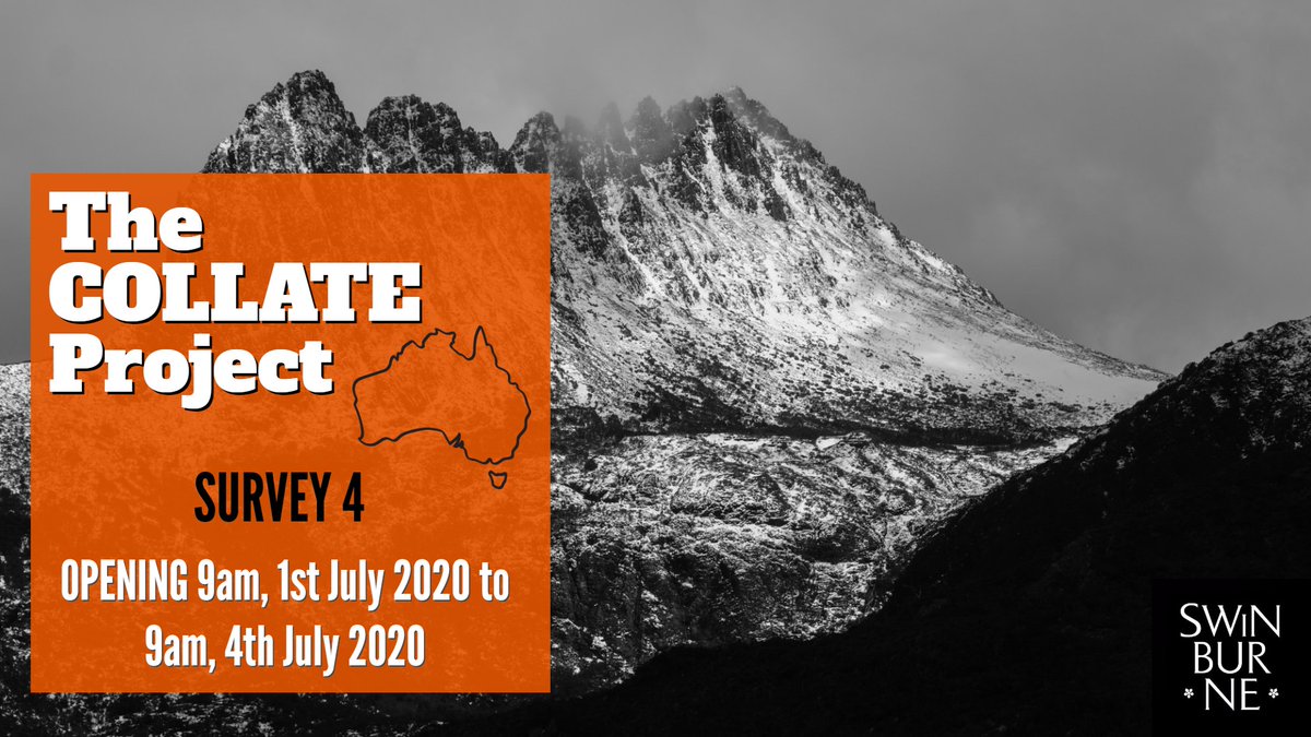 The COLLATE Project (@collateproject) on Twitter photo The next edition of the <a href="/collateproject/">The COLLATE Project</a> survey on #COVID19 goes live this Wednesday 1st July from 9am! Be sure to keep your eyes peeled for the link to be posted then! #collateprojectAU #MentalHealthMatters #COVID19Aus #COVID19Vic The next edition of the <a href="/collateproject/">The COLLATE Project</a> survey on #COVID19 goes live this Wednesday 1st July from 9am! Be sure to keep your eyes peeled for the link to be posted then! #collateprojectAU #MentalHealthMatters #COVID19Aus #COVID19Vic