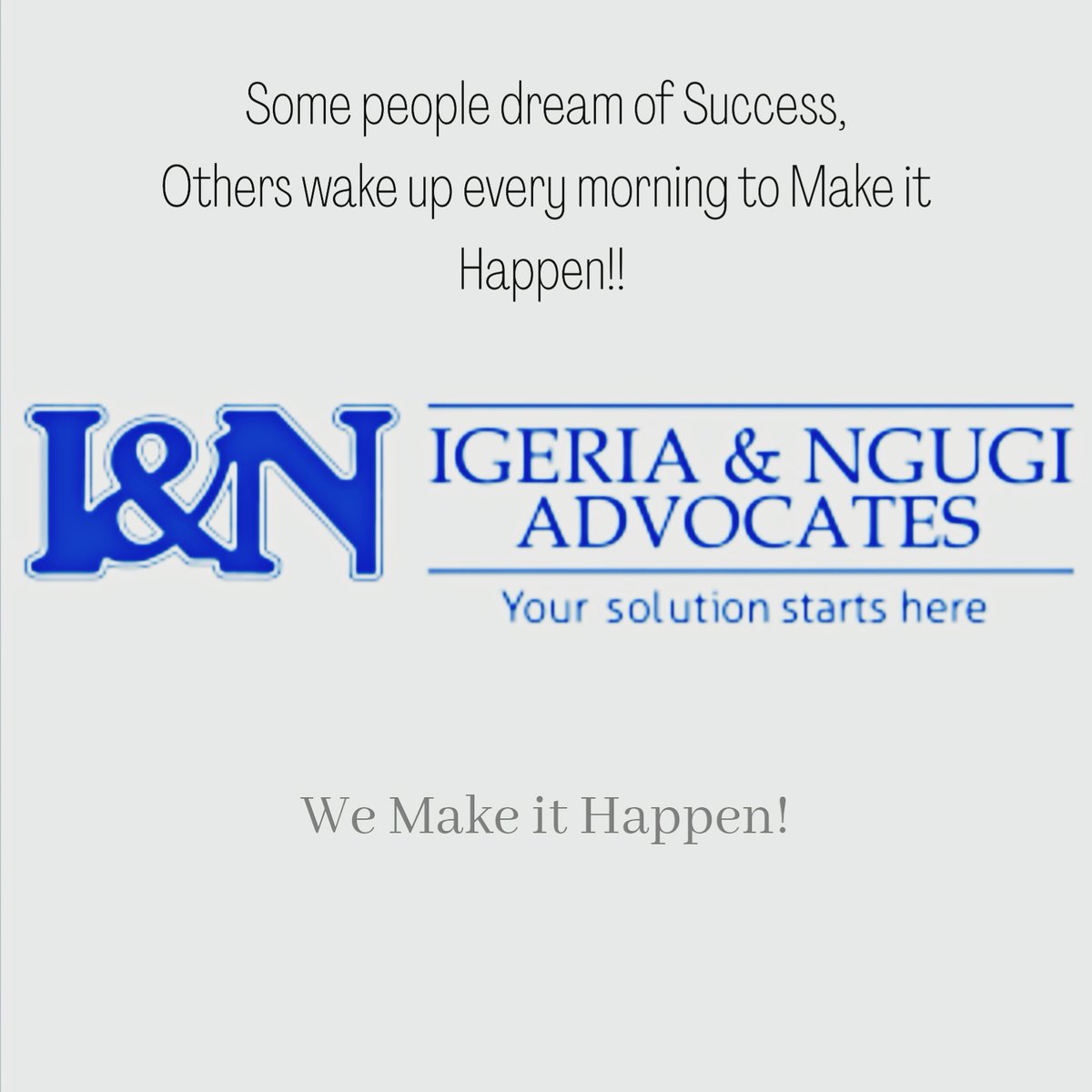 IandNAdv's tweet photo. Every Accomplishment  Starts with the Decision to Try!
Let us make make the week count!

#motivationalquotes #motivationmonday #workflow #law #nairobiadvocates #corporate #coronamemes #grind #partnership #corporatelaw #conveyancing #disputeresolution #teamwork #dreamwork https://t.co/eceV6i2Mvl