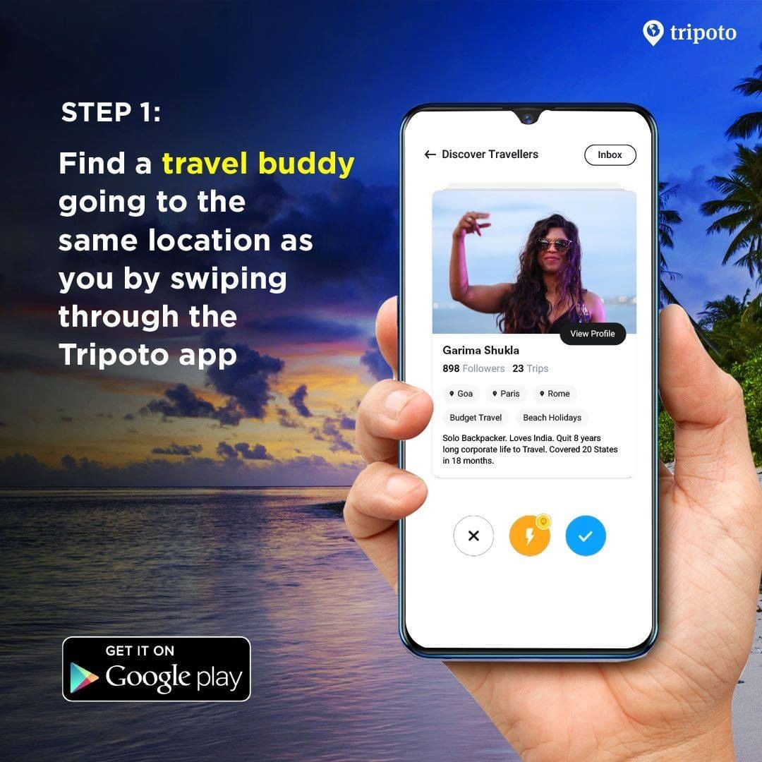 tripoto's tweet photo. In a pandemic, when the thought of travelling on a crowded bus/train/plane is scary, cars &amp; cabs are the way ahead. But that also means higher costs.Tripoto helps you find travel buddies who can share the expenses:https://t.co/4m2nCh8iTx #SwipeToSave. (Android only)⠀ ⠀⠀⠀⠀ https://t.co/uKpU6aq9zs