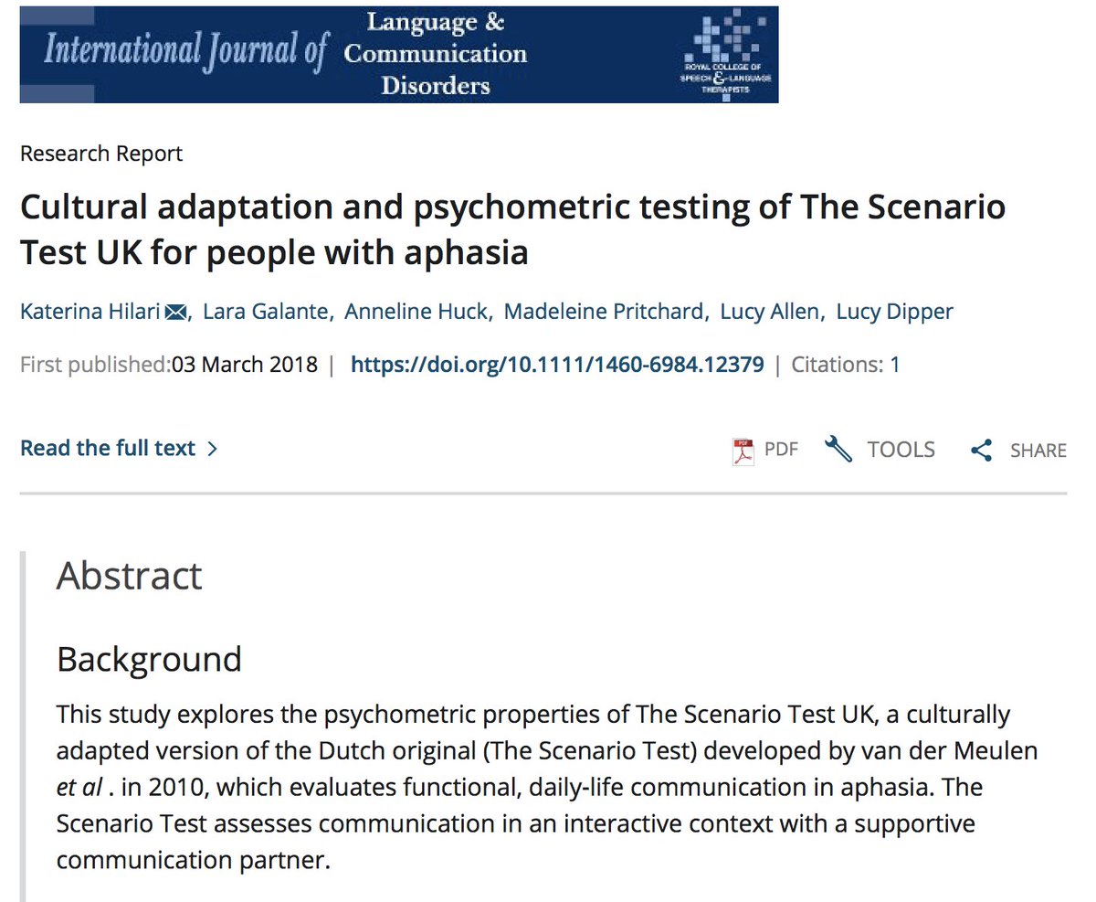 _CityAccess's tweet image. Looking for the psychometric properties of the Scenario Test UK version? 

Course you are! ow.ly/ufQ250AhgwH

Training package available here: ow.ly/UGkx50Ahgwx

#aphasia #JuneAphasiaAware #slpeeps #SLT #SLT2B #SLP #ROMACOS #cityaccess @KaterinaHilari @LucyDipper