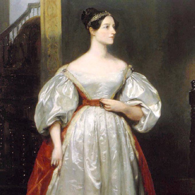 British painter Margaret Sarah Carpenter's Portrait of Ada Lovelace (1836), English mathematician and writer, known for her work on Babbage's proposed mechanical general-purpose computer #womensart