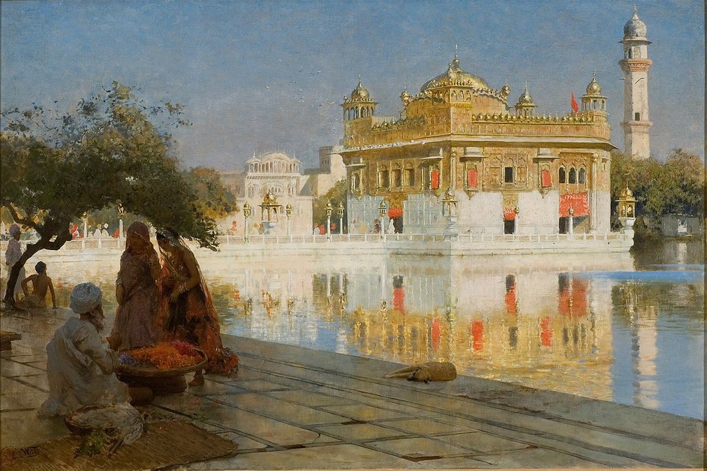 MedhaviGandhi's tweet photo. Though my favourite view is by #EdwinLordWeeks - his paintings somehow show how #heritage sites were *part* of ppl’s lives as opposed to the views where the site becomes the focus. More views of the #GoldenTemple here 👉🏽 https://t.co/k99nBaez6v https://t.co/lQ8oV60AP5