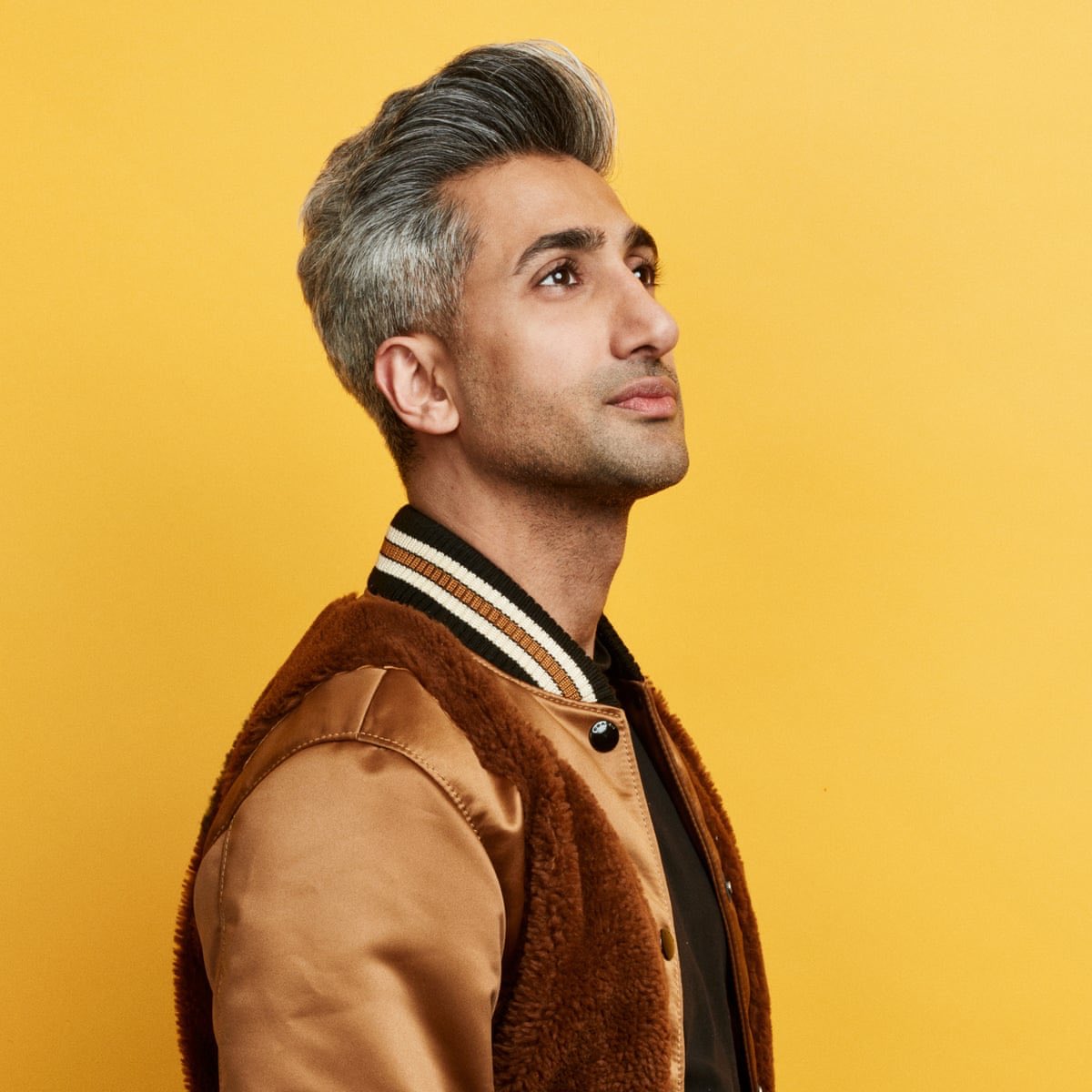 tan france:tan is gonna help spicy jake’s wardrobe a little bit because let’s be real, we would love to see a glow up. he needs to stop wearing the same pieces. like does he own any other pair of shoes??? i don’t think so