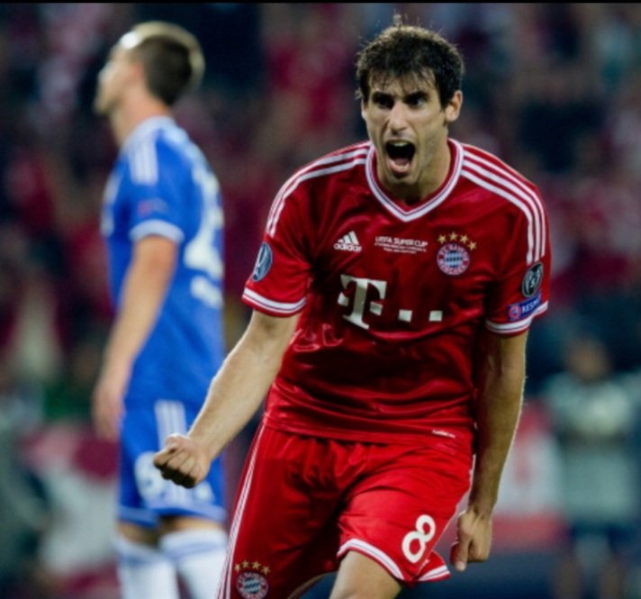 Javi after scoring a late game equalizer thanks to which we went on and won our first ever UEFA Super Cup