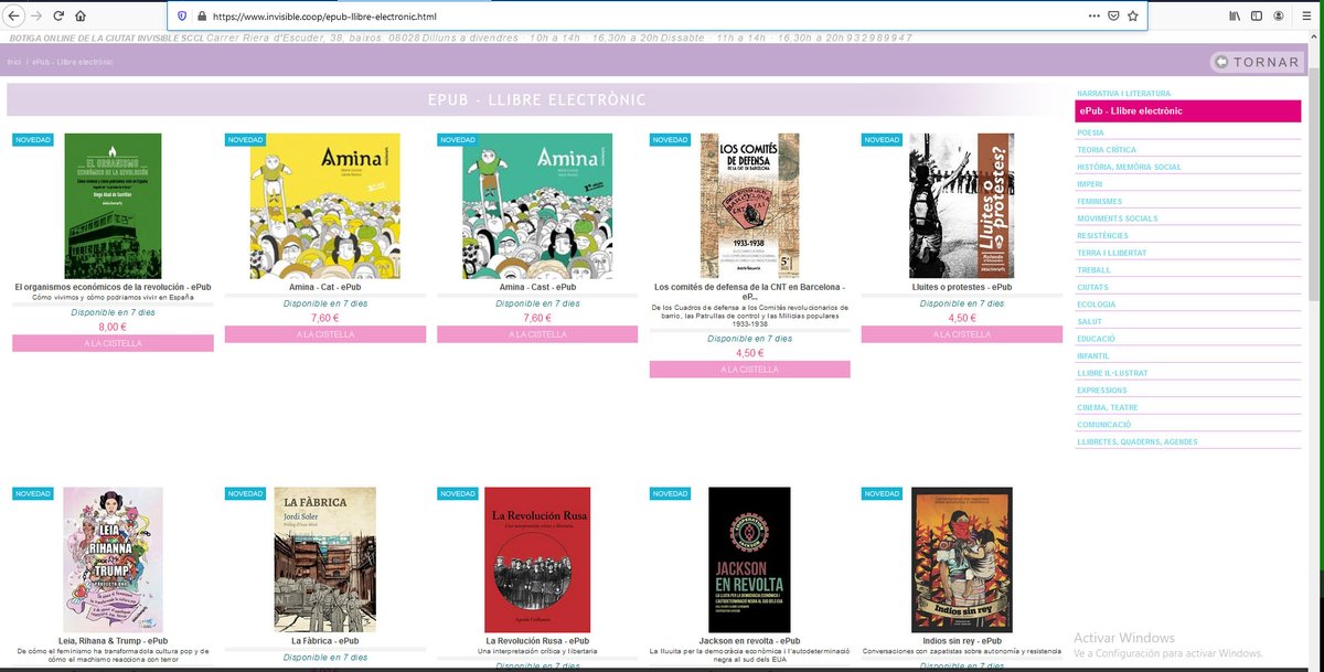 DescontrolEd's tweet photo. [Novetat] Avui us anunciem que disposeu de molts dels nostres llibres en e-pub a la llibreria virtual de .@ciutatinvisible a https://t.co/ebjNCC9M90 
#llibreelectrònic #epub #llibres #descontroleditorial #digital  #sinèrgiescoop https://t.co/kBywdlsK0E