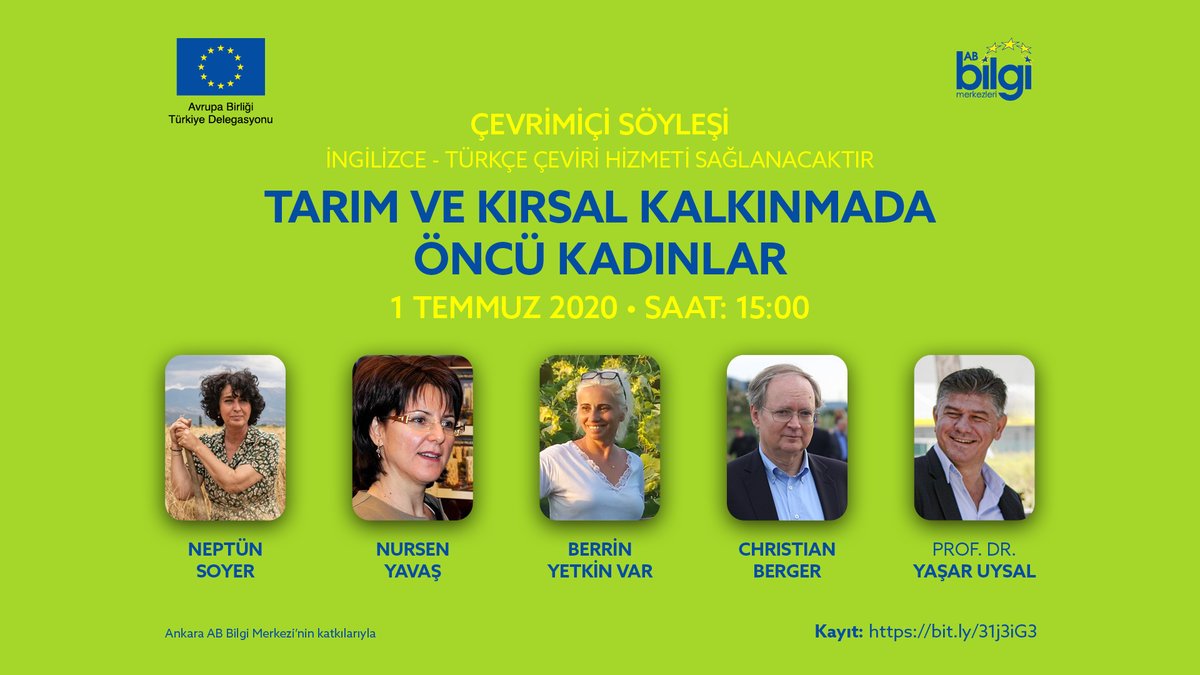 Kadın liderler, tarım ve kırsal kalkınmada da fark yaratmaya devam ediyor. Ankara AB Bilgi Merkezi Tarım ve Kırsal Kalkınmada öncü üç kadını sizlerle buluşturuyor.
1/4

<a href="/ankarabbld/">Ankara Büyükşehir</a> <a href="/izmirbld/">İzmir Büyükşehir Belediyesi</a> <a href="/ABBilgiMerkezi/">AB BİLGİ MERKEZLERİ (EU INFORMATION CENTERS)</a> <a href="/ABBMAnkara/">ABBM-Ankara</a>