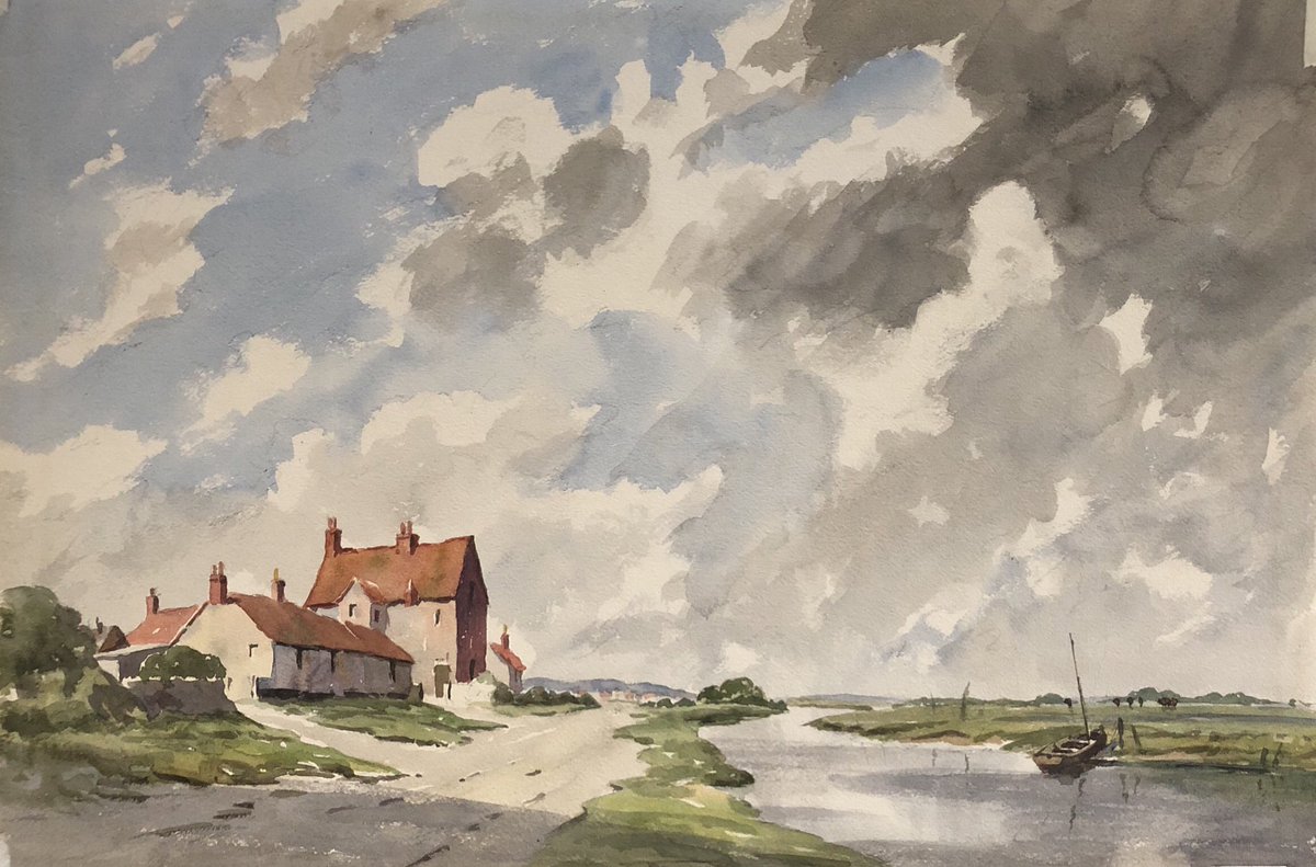 JonStroulger's tweet photo. Does any of my Norfolk twitter friends know where this picture was painted? It may be a made-up composition of course but if you recognise it, let me know. Thanks! https://t.co/SWZXpbLIOd