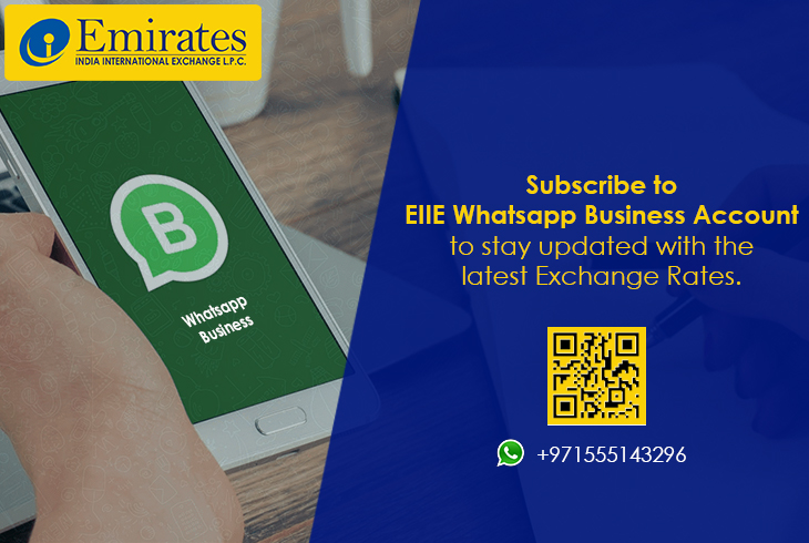 eiiexchange's tweet photo. Now you can plan your business travels or vacations by keeping yourself updated with EIIE’s exchange rates on Whatsapp #EIIE #EmiratesExchangeRates #BusinessTravels #Vacations #WhatsappUpdates https://t.co/TPbZmOYEHH