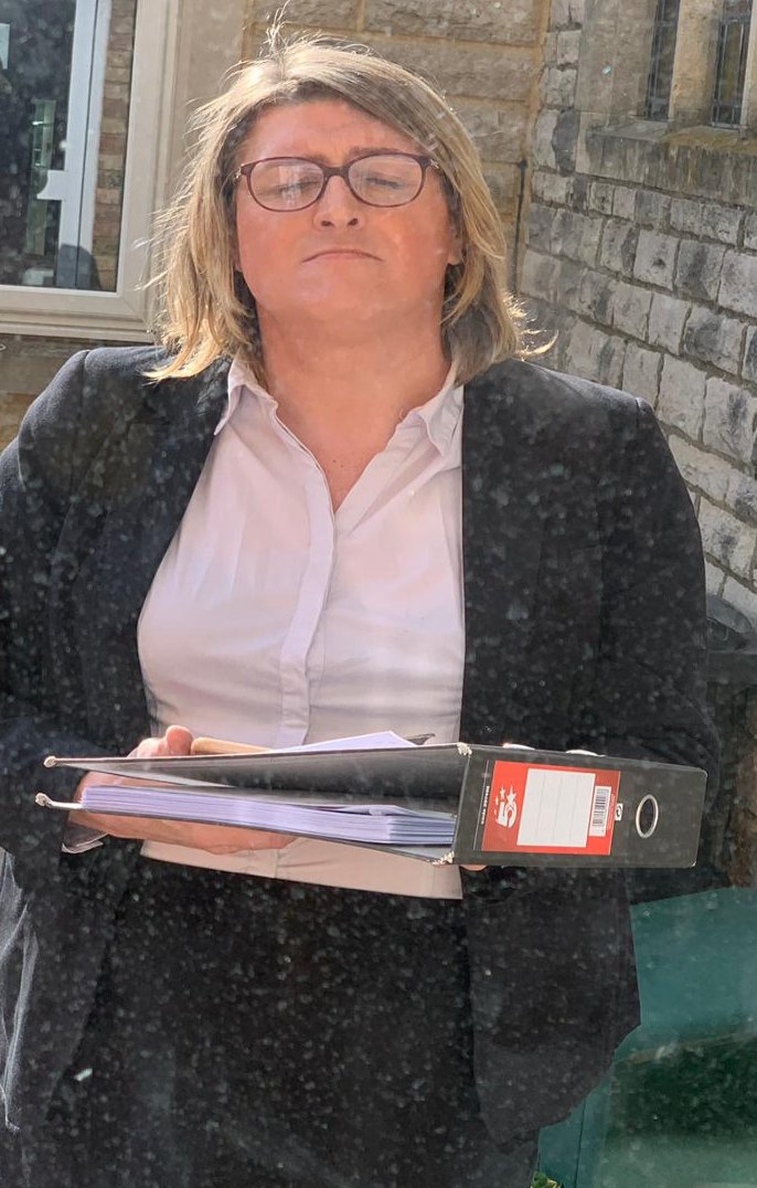 Hayden has launched legal actions against many people, including Caroline, over their views on the trans debate, and turned up at her house to serve her the papers (this image was taken by Farrow inside her home shortly after the golf club tweets were posted). 4/10