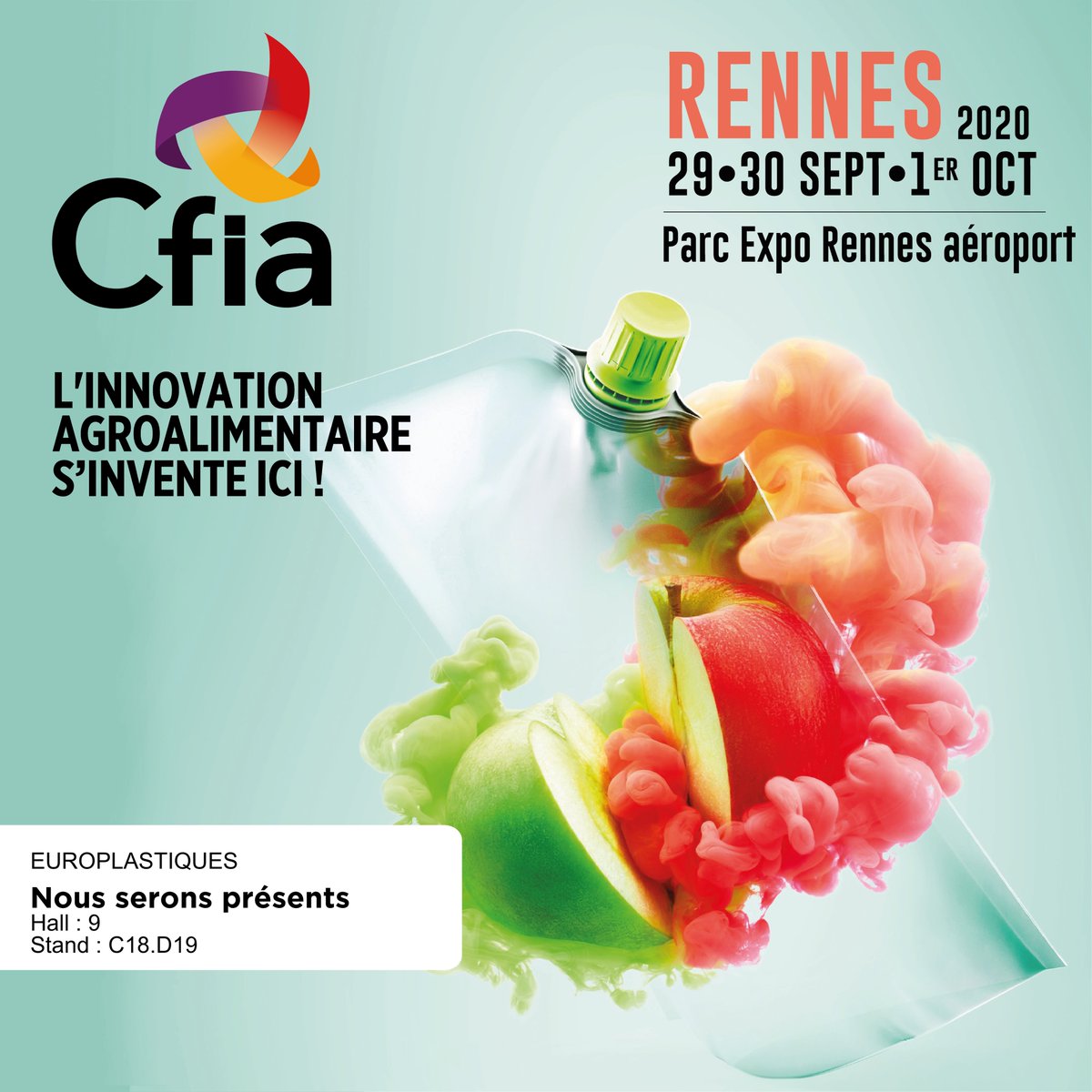 Rendez-vous les 28, 29, 30 septembre et 1er octobre au <a href="/CFIAexpo/">CFIA Expo</a> Rendez-vous sur le stand C18-D19  europlastiques.com/actualite/euro…