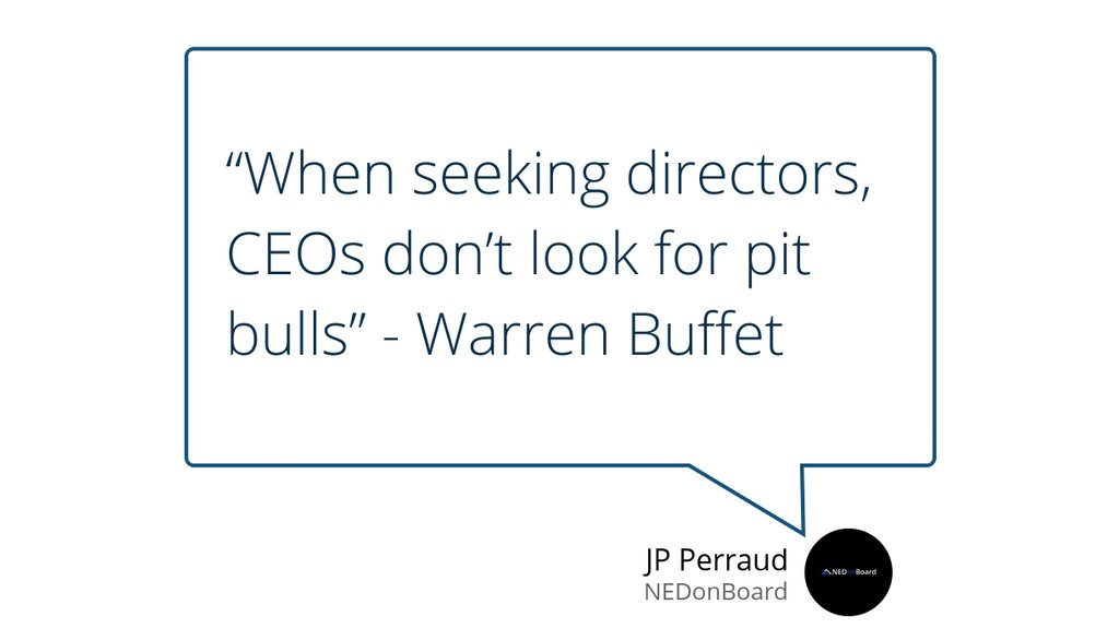 NEDonBoard's tweet image. Warren Buffet’s comments from his open letter to shareholders echo the thinking developed by the NEDonBoard working group.

Read the full article: An investor’s letter to its shareholders
▸ lttr.ai/TJks

#BoardBestPractice #diversity #remuneration #nedonboard