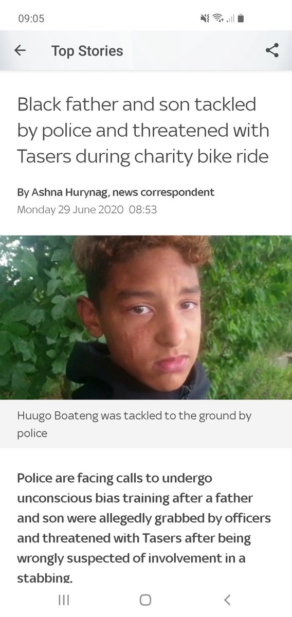 wrighti4's tweet image. What doesnt the media write a father and son were tackled by the police. Why does the media have to put the colour of there skin. The media again trying to divide